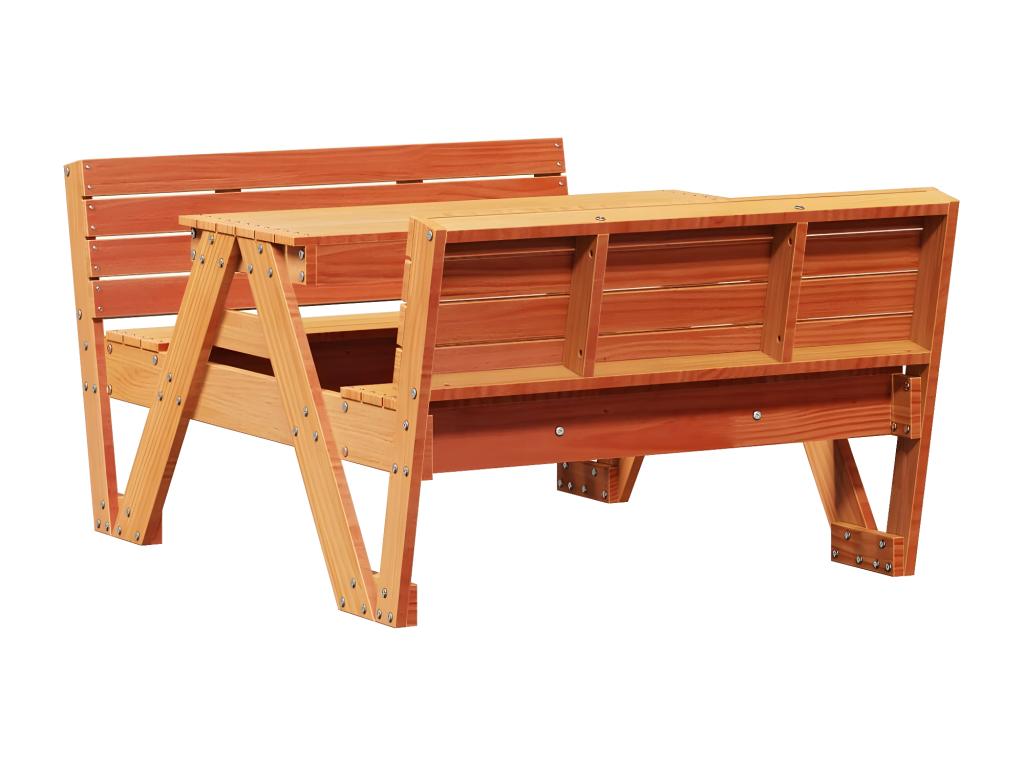 Tavolo in legno massello marrone