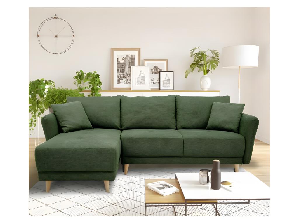 Divano letto in tessuto verde