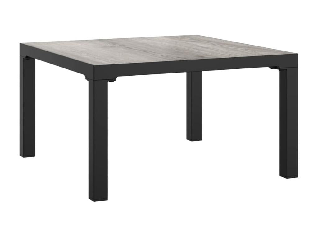 Set di mobili da esterno in vimini intrecciato in resina nera - dlz1766569008071