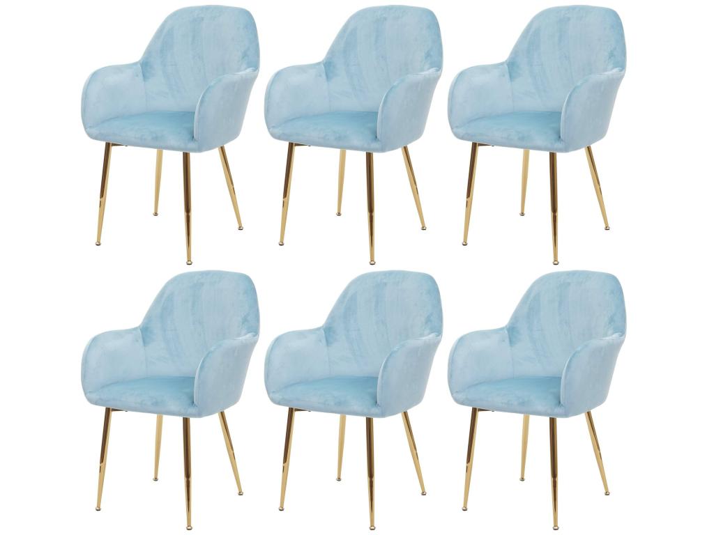 sedia in velluto blu