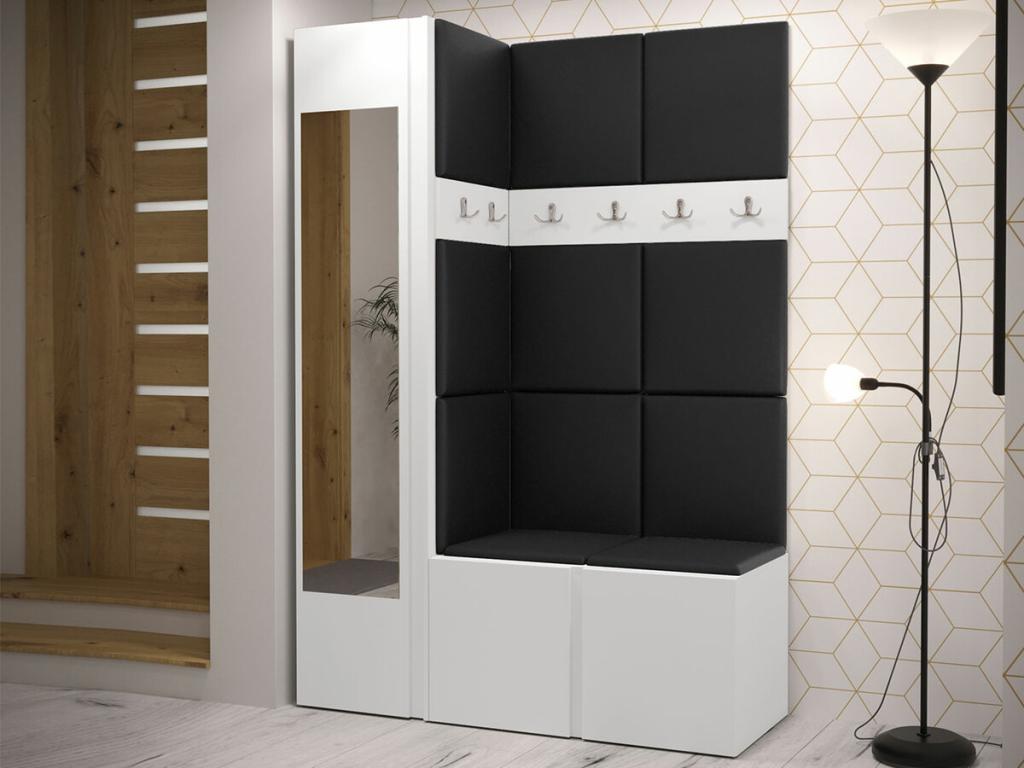 Mobili per la casa in pelle nera, 186 x 124 x 46 cm