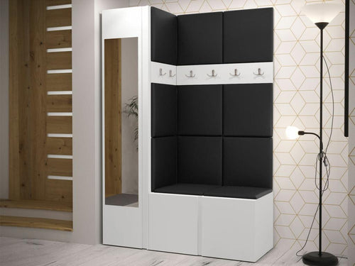 Mobili per la casa in pelle nera, 186 x 124 x 46 cm