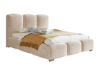 Letto in velluto beige, 140 x 200 cm