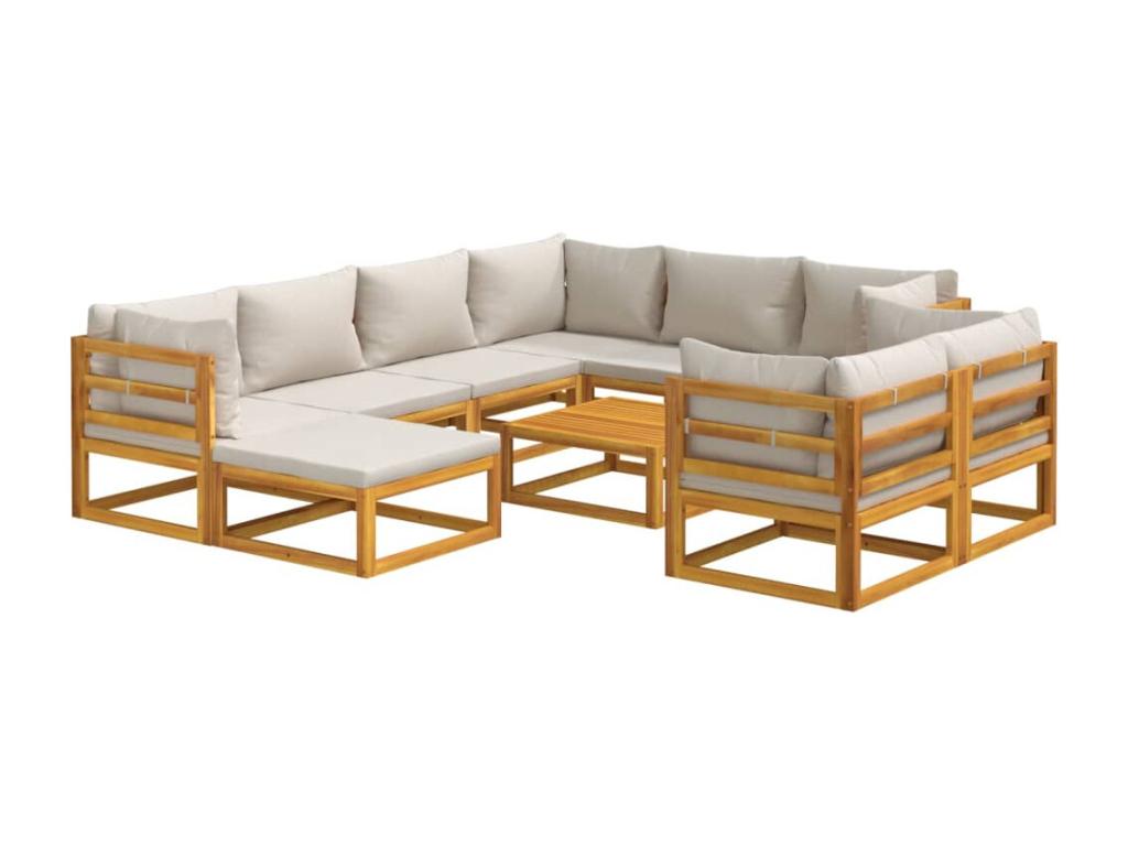 Set di mobili da esterno in legno massello marrone - dlz1766569344566