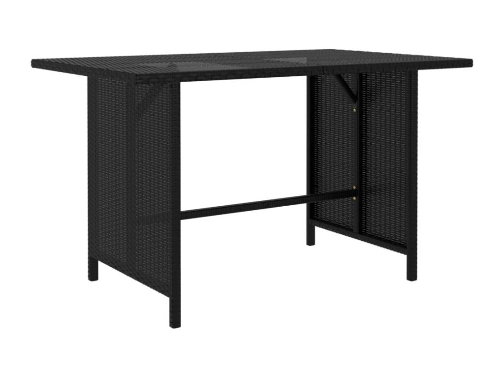 Set di mobili da esterno in vimini intrecciato in resina nera - dlz1766569114649