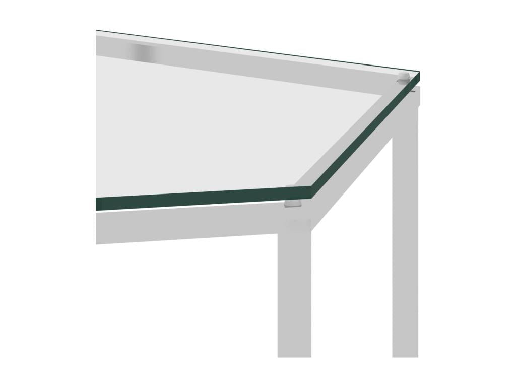 Tavolino da caffè in vetro, 60 x 53 x 50 cm