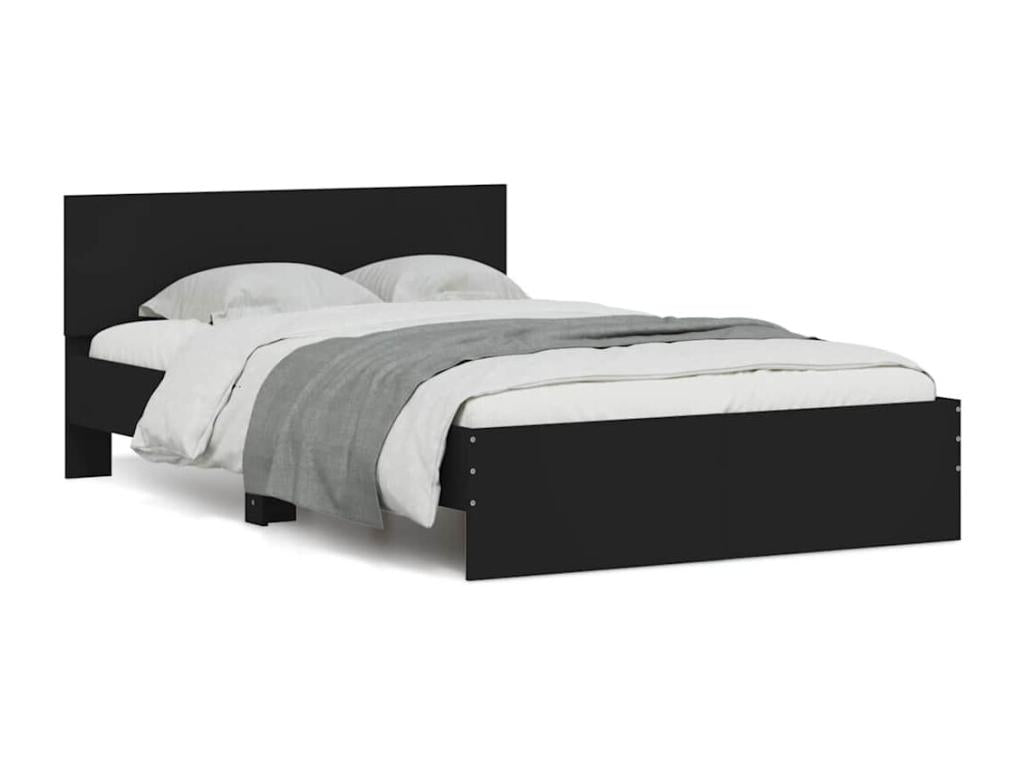 Struttura letto nera, 140 x 190 cm