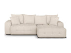 Divano letto in tessuto beige