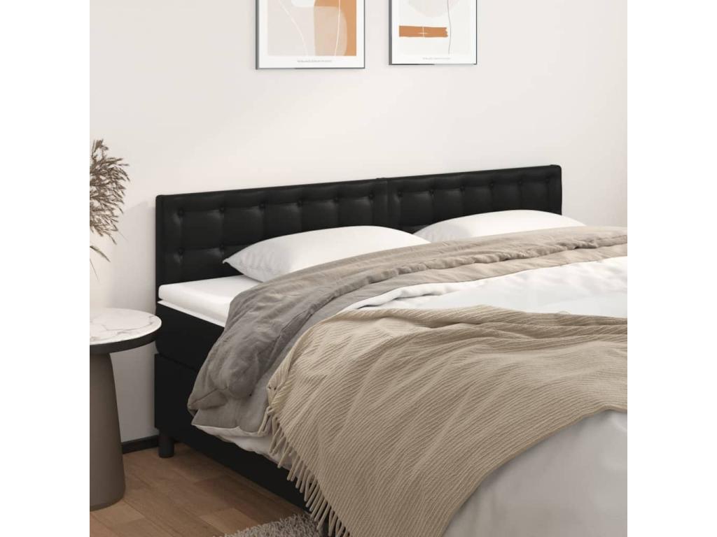 Letto in similpelle nera, 100 x 5 x 78 cm