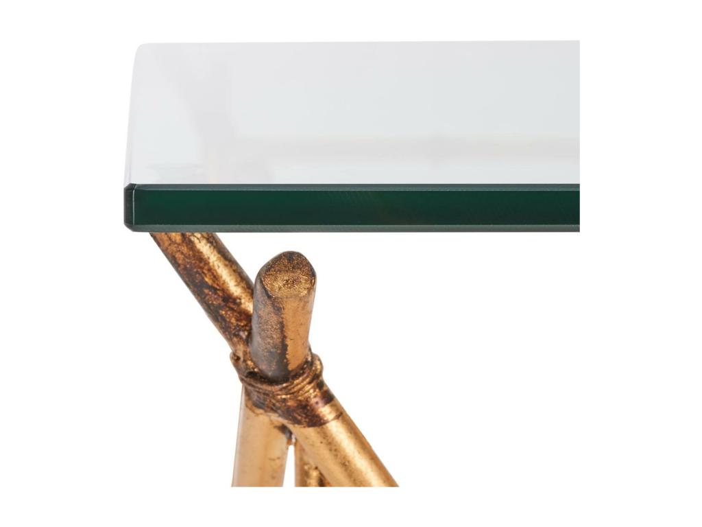 Tavolino laterale dorato, 39 x 69 x 58,92 cm