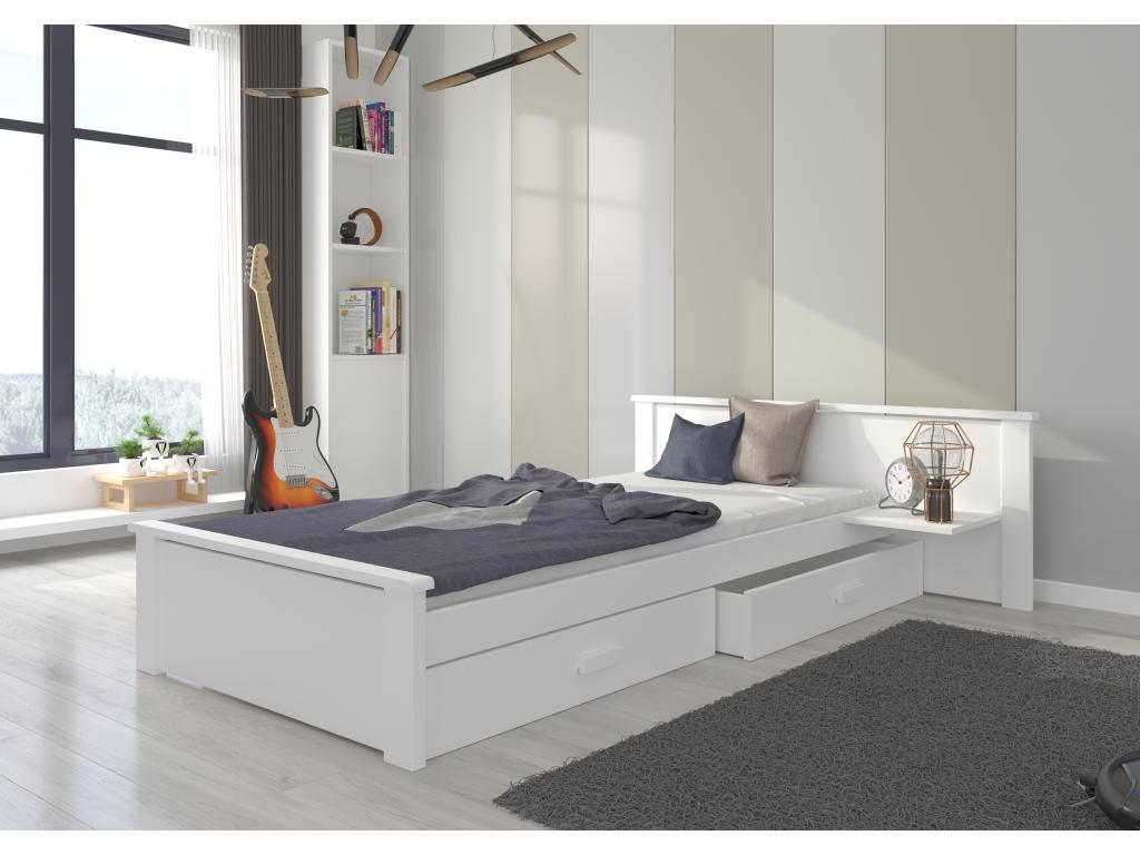 Letto in legno di pino bianco, 90 x 200 cm