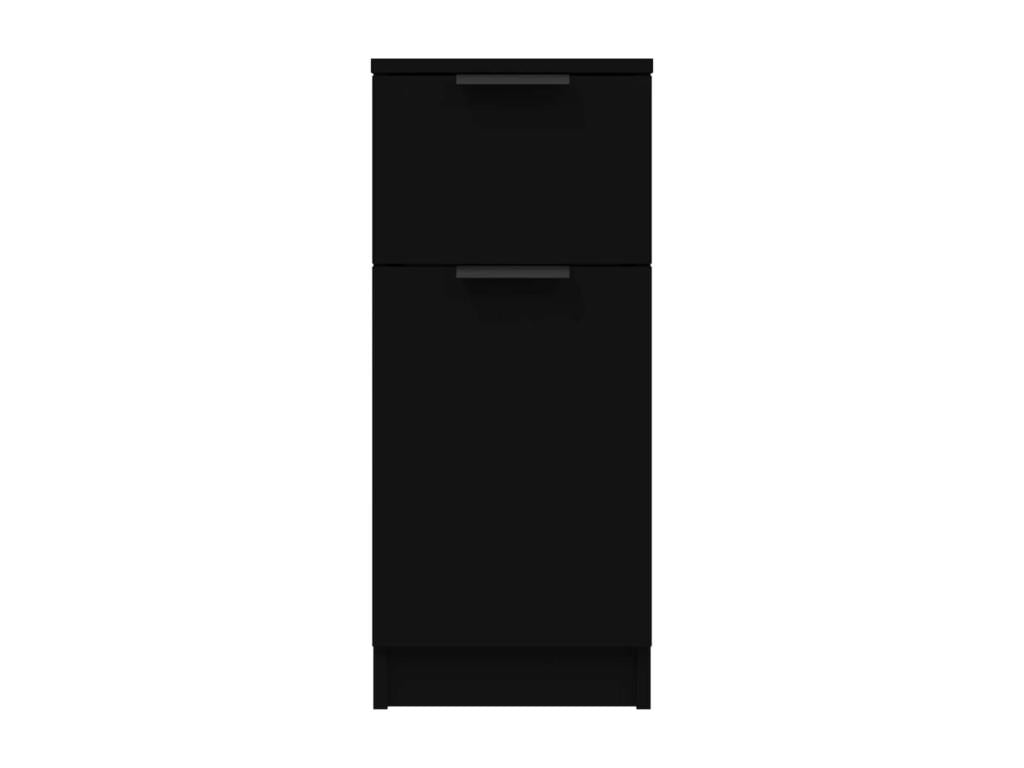Credenza in legno ingegnerizzato nero, 30 x 30 x 70 cm