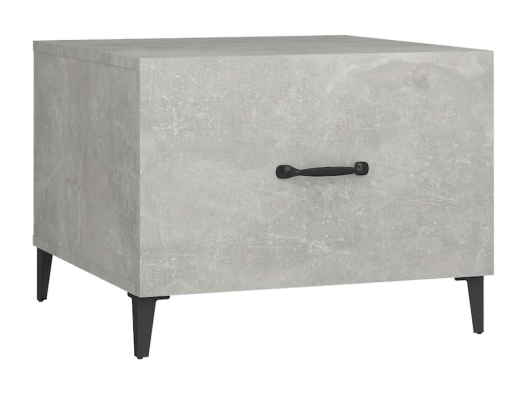 Tavolino da caffè in metallo grigio, 50 x 50 x 40 cm