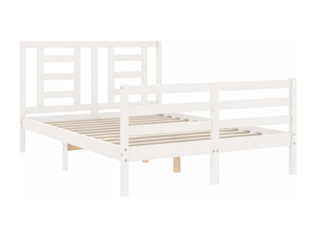 Materasso in legno massello bianco, 140 x 190 cm