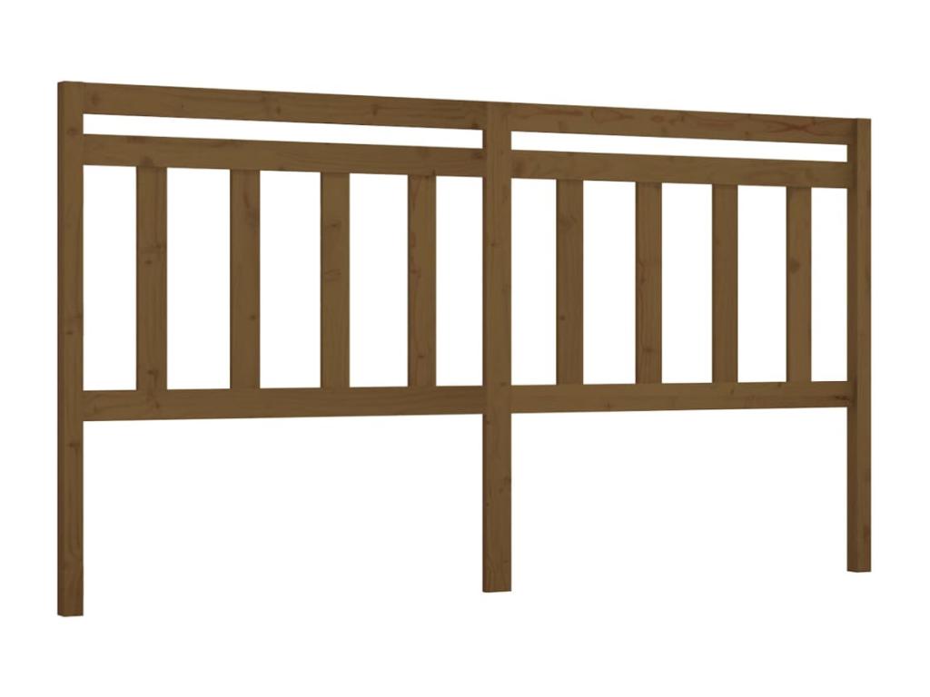 Letto in legno massello marrone, 206 x 4 x 100 cm