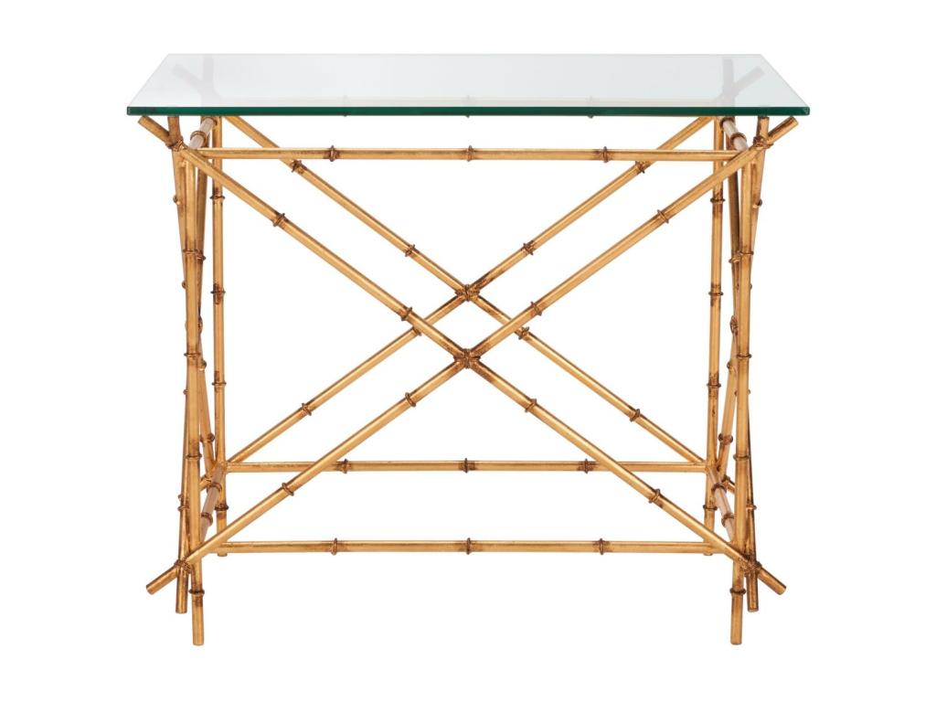 Tavolino laterale dorato, 39 x 69 x 58,92 cm