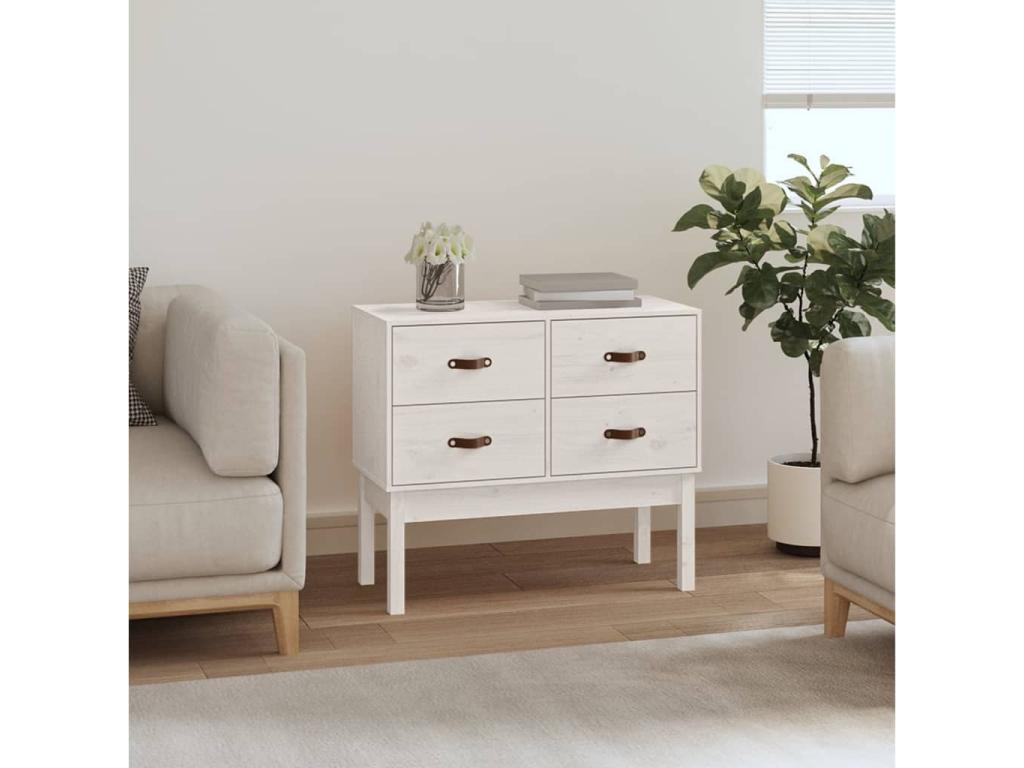 Armadio in legno di pino bianco, 90 x 40 x 78 cm