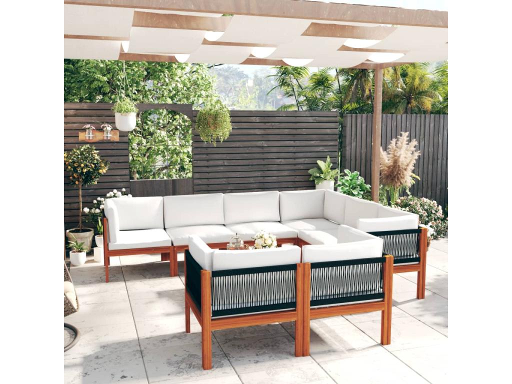 Set di mobili da esterno bianchi