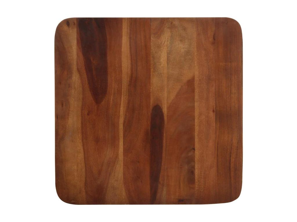 Tavolo in legno massello marrone, 60 x 60 x 107 cm