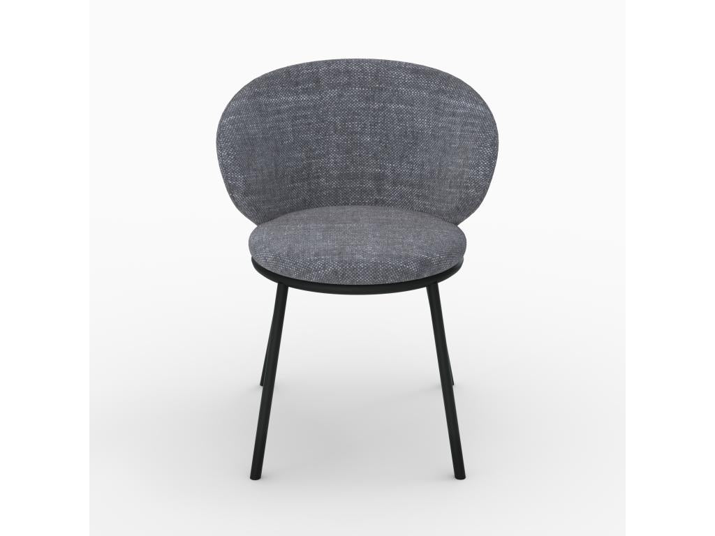 sedia in tessuto grigio