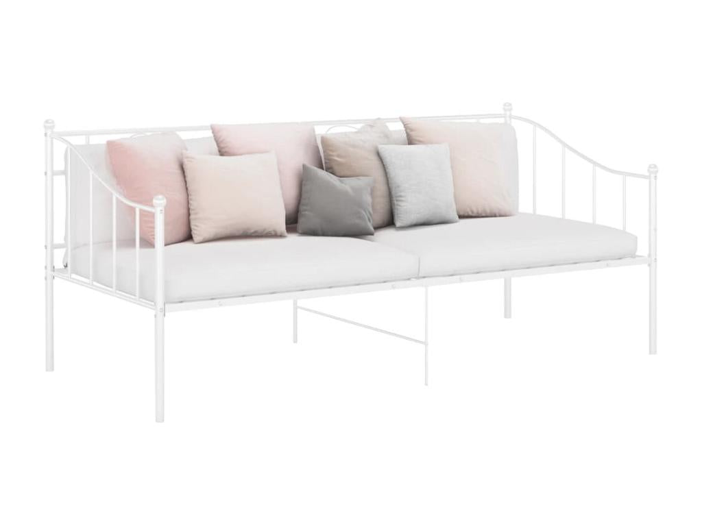 Materasso in metallo bianco, 90 x 200 cm