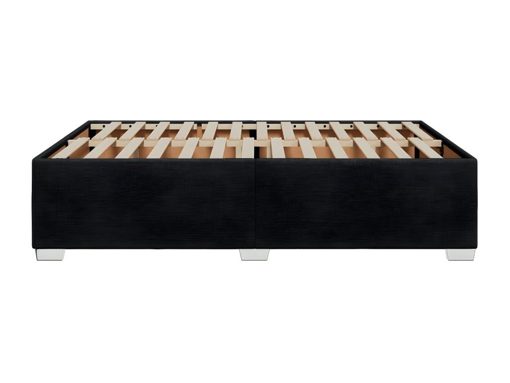 Struttura letto in tessuto nero, 140 x 190 cm