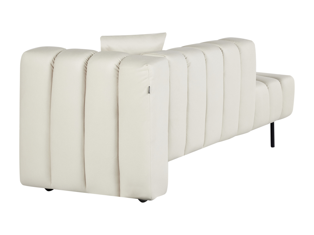 Chaise longue in pelle bianca