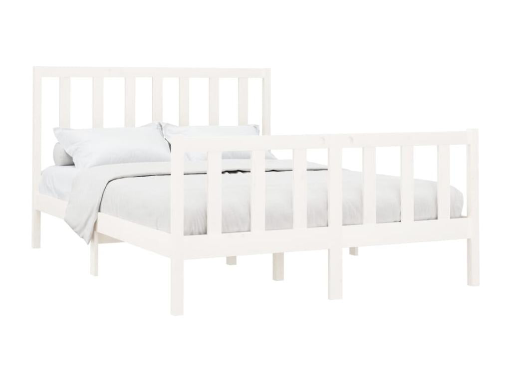 Struttura letto in legno di pino bianco, 140 x 200 cm