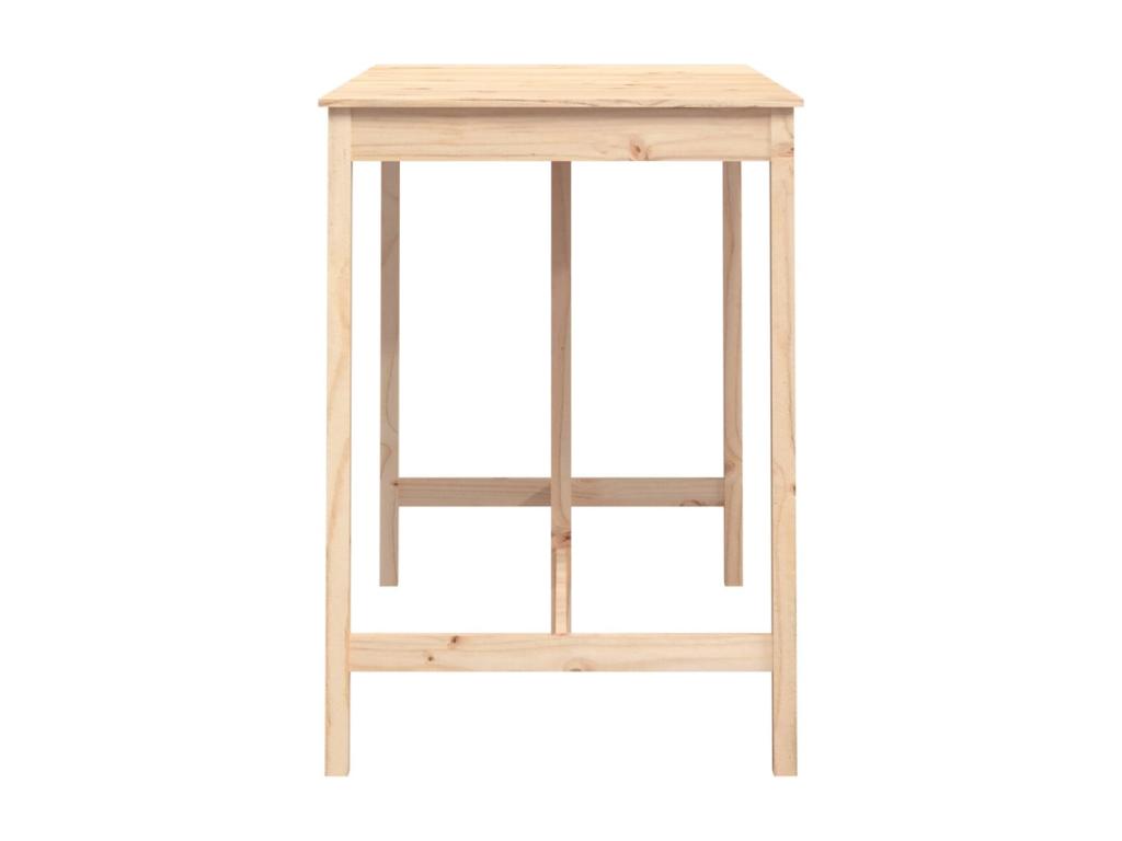 Tavolo in legno massello marrone, 140 x 80 x 110 cm