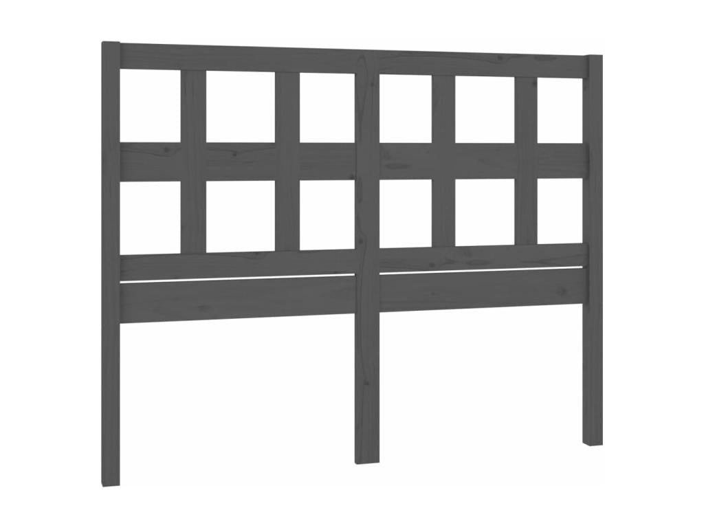 Letto in legno massello grigio, 185,5 x 4 x 100 cm