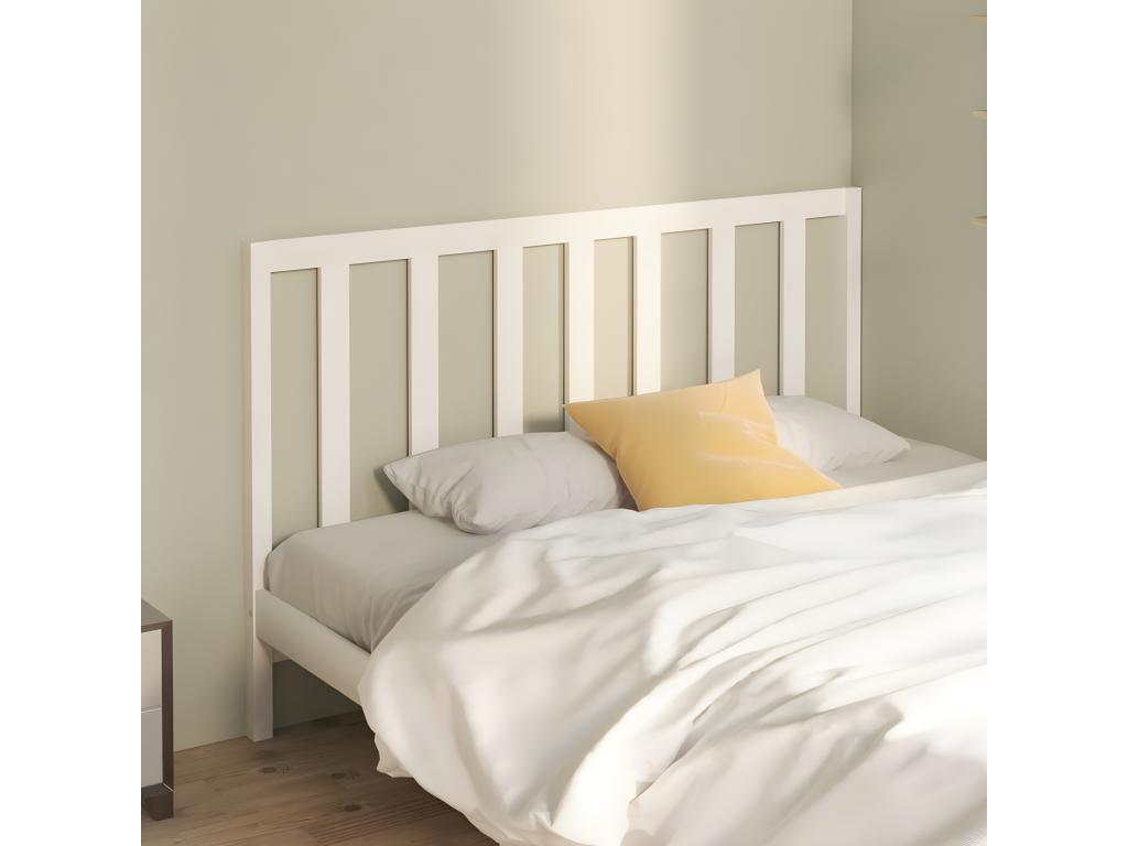 Letto in legno massello bianco, 166 x 4 x 100 cm