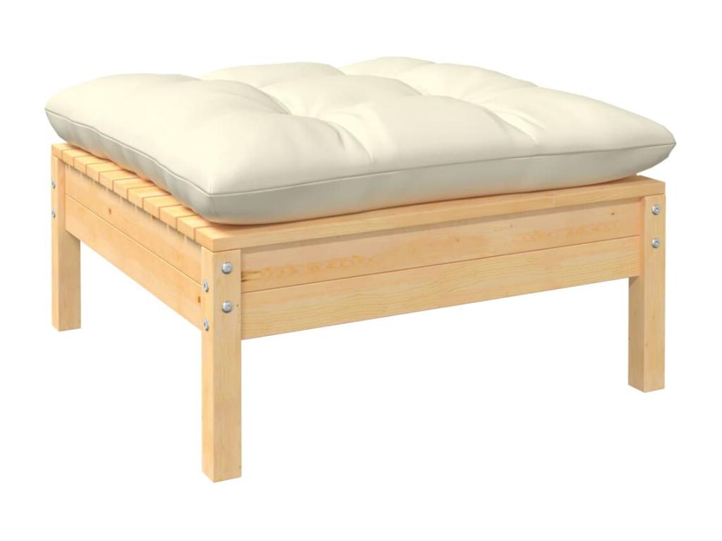 Set di mobili da esterno in legno di pino beige