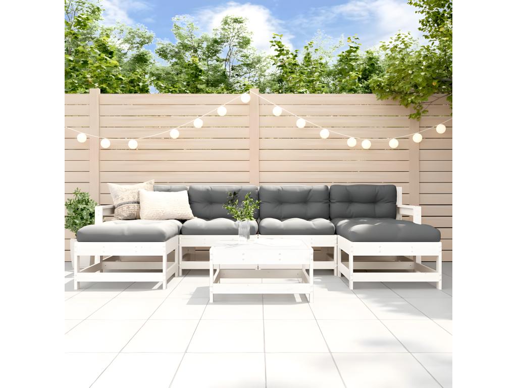 Set di mobili da esterno in legno di pino bianco