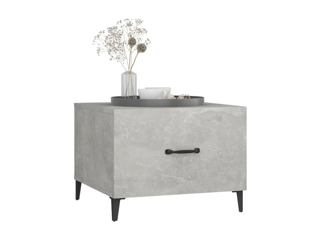 Tavolino da caffè in metallo grigio, 50 x 50 x 40 cm