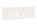Credenza in legno massello bianco, 230 x 35 x 80 cm