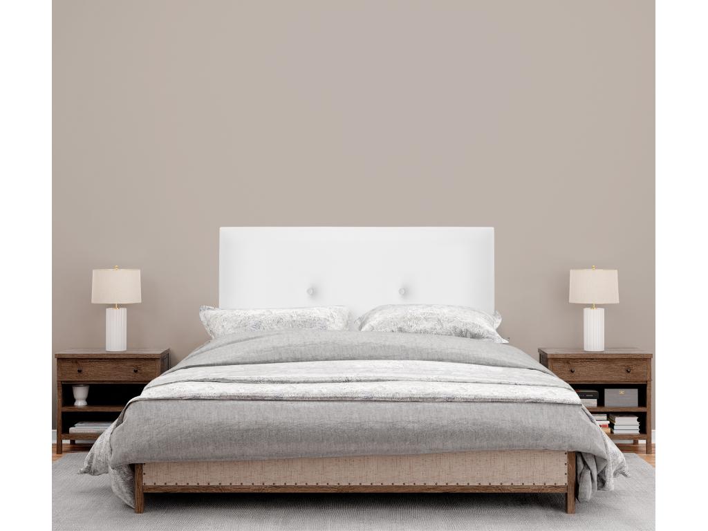 Letto in pelle bianca, 95 x 105 cm