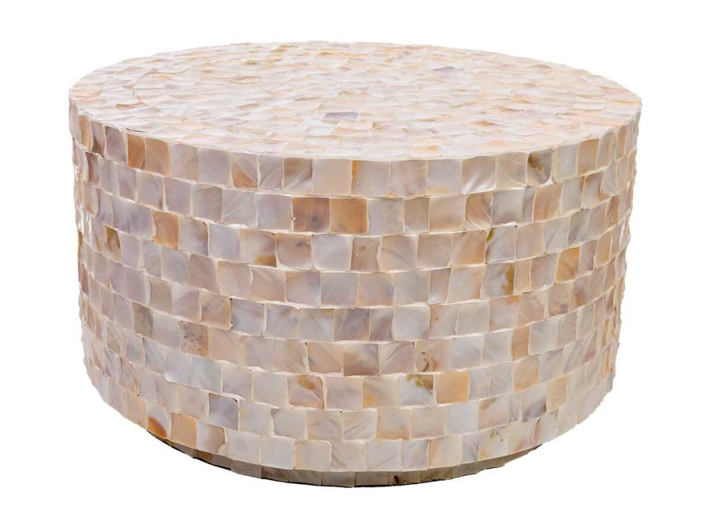 Tavolino da caffè bianco, 77 x 43 cm