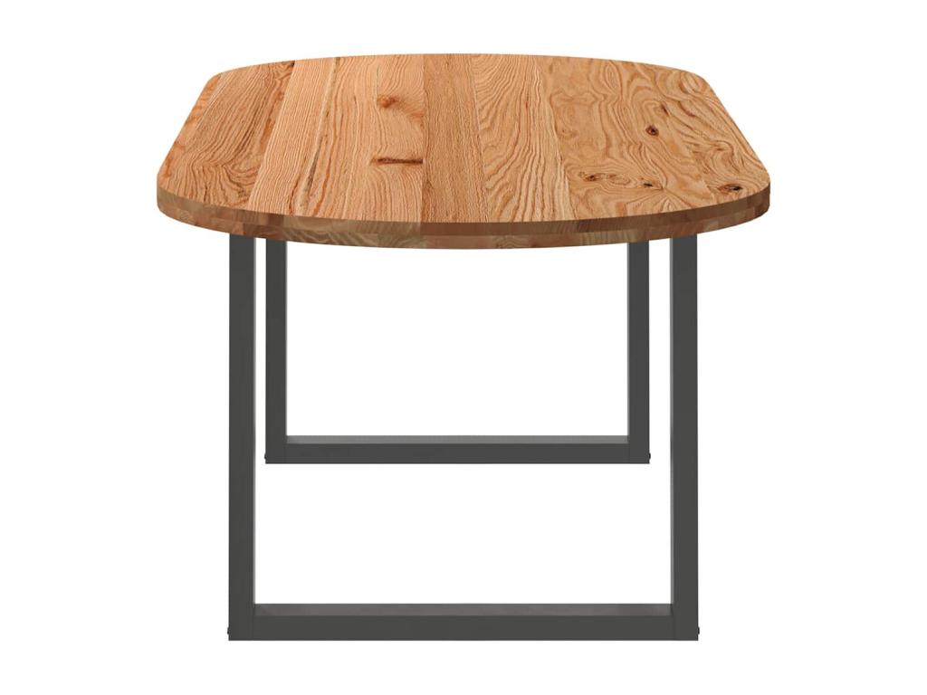 Tavolo da pranzo in legno di quercia marrone