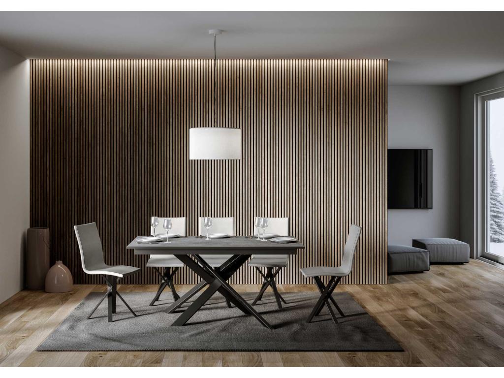 Tavolo grigio, 90 x 160 cm