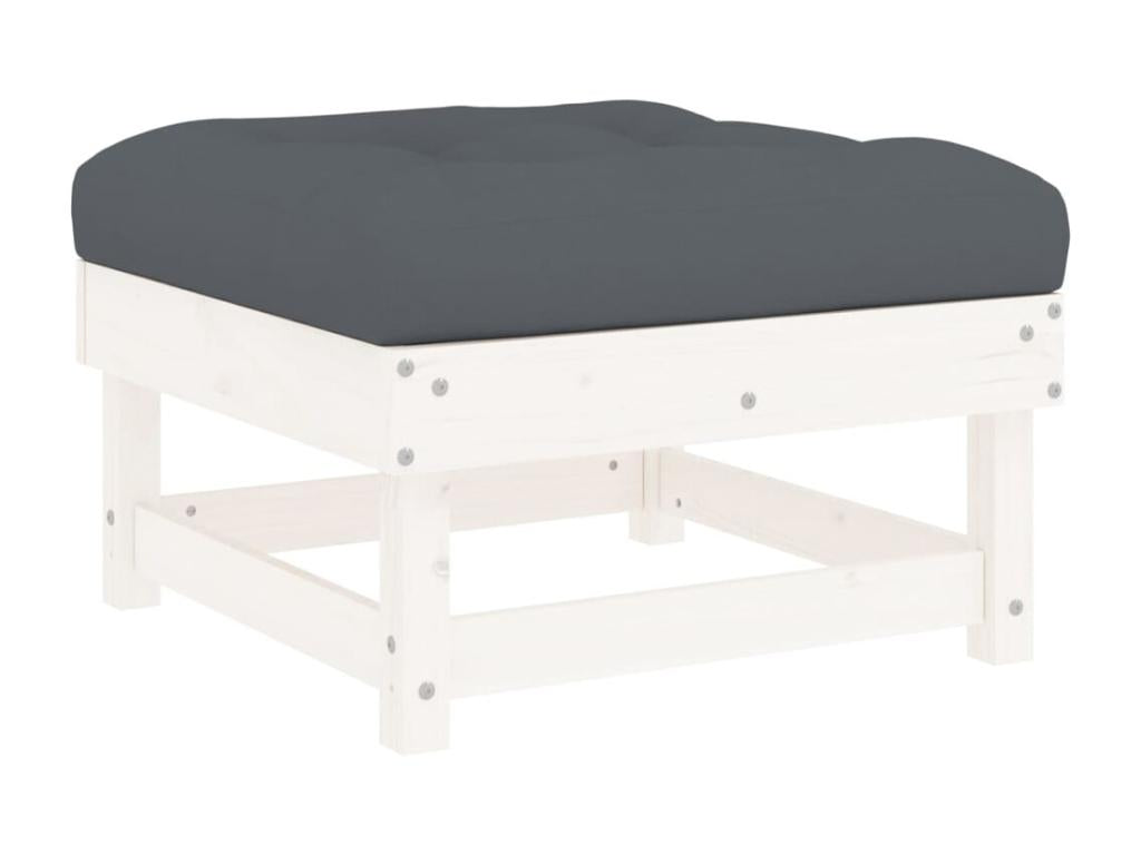 Set di mobili da esterno in legno massello bianco