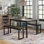Rhese Transitional Metal 3-Piece Dining Table Sets by Furniture of America