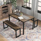 Set da pranzo Rhese Transitional in metallo da 3 pezzi di Furniture of America