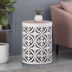 Chetola Indoor Lace Cut Side Table with Tile Top by Christopher Knight Home