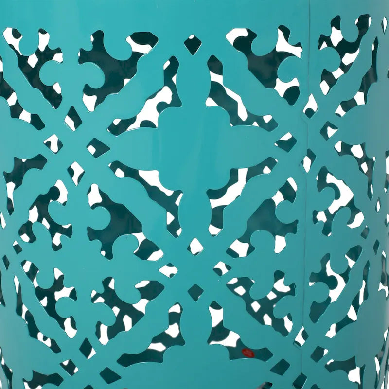 Tavolino laterale Chetola da interno in pizzo tagliato con piano in piastrelle di Christopher Knight Home