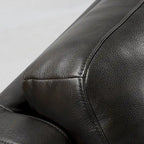 Divano reclinabile elettrico a 4 posti in vera pelle per soggiorno con consolle, porta USB, poggiatesta regolabile