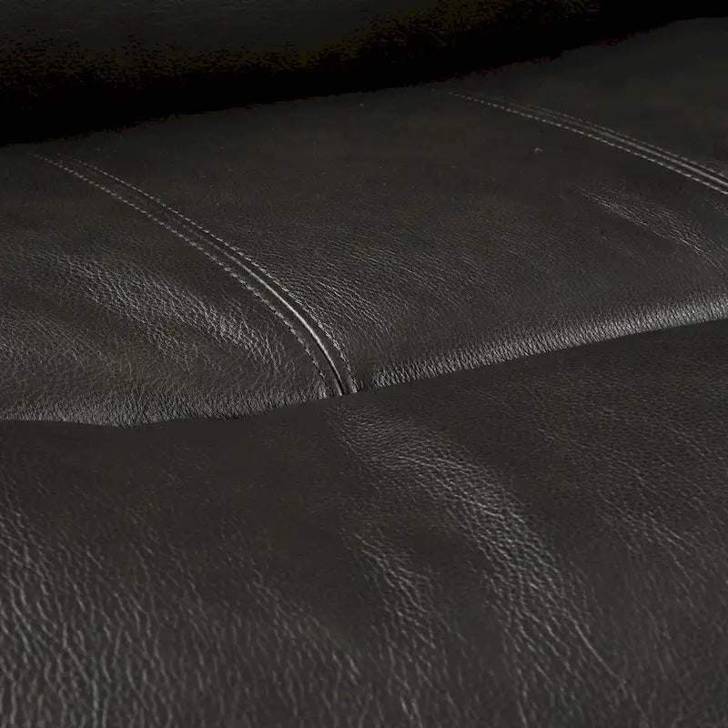 Divano reclinabile elettrico a 4 posti in vera pelle per soggiorno con consolle, porta USB, poggiatesta regolabile