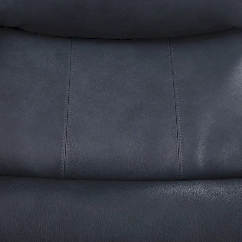 Divano reclinabile elettrico a 4 posti in vera pelle per soggiorno con consolle, porta USB, poggiatesta regolabile