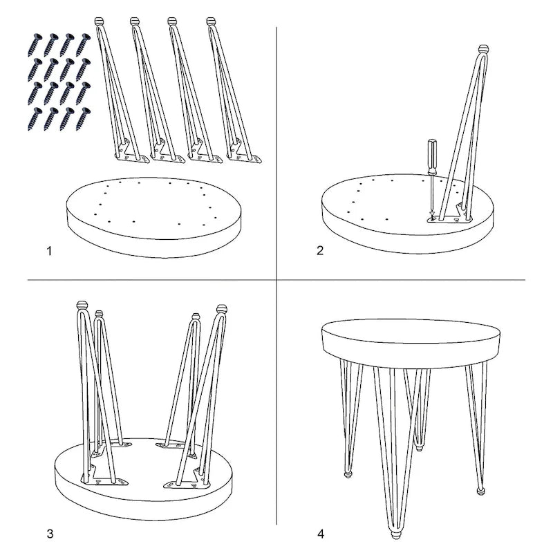 Tavolino da caffè rotondo in legno massello naturale