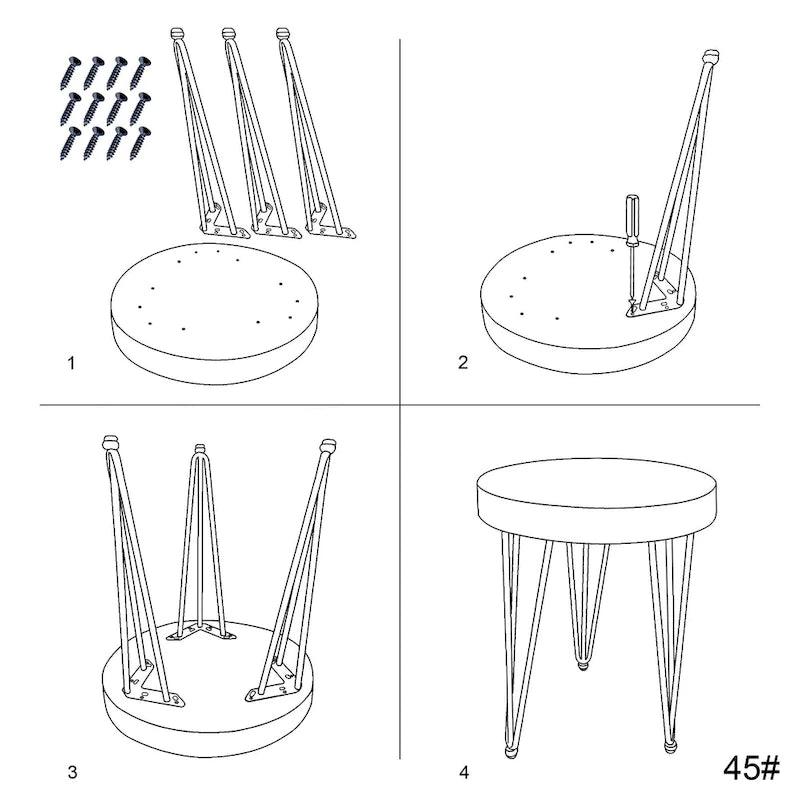 Tavolino da caffè rotondo in legno massello naturale