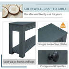 Tavolo consolle rustico Merax con cassetti portaoggetti e ripiano inferiore